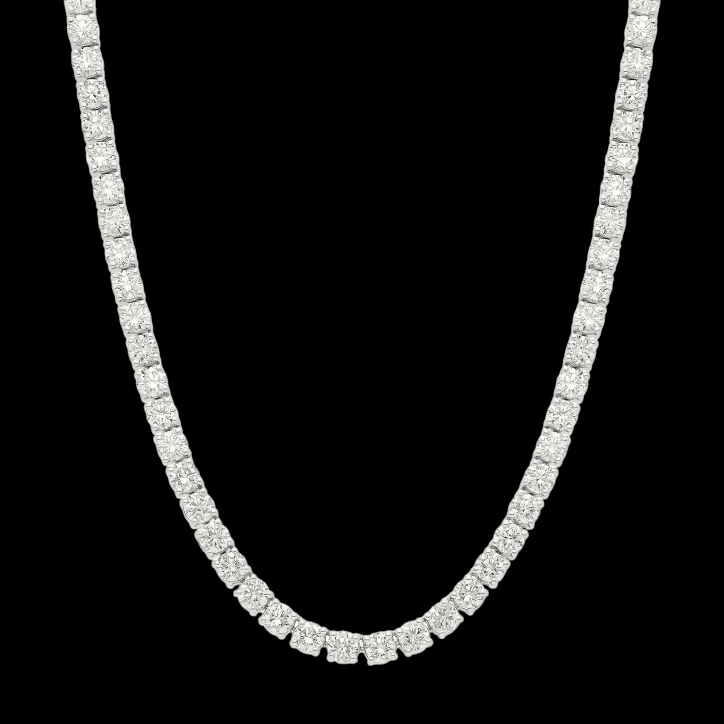 14K Yellow Gold Lab Grown Diamond Tennis Necklace