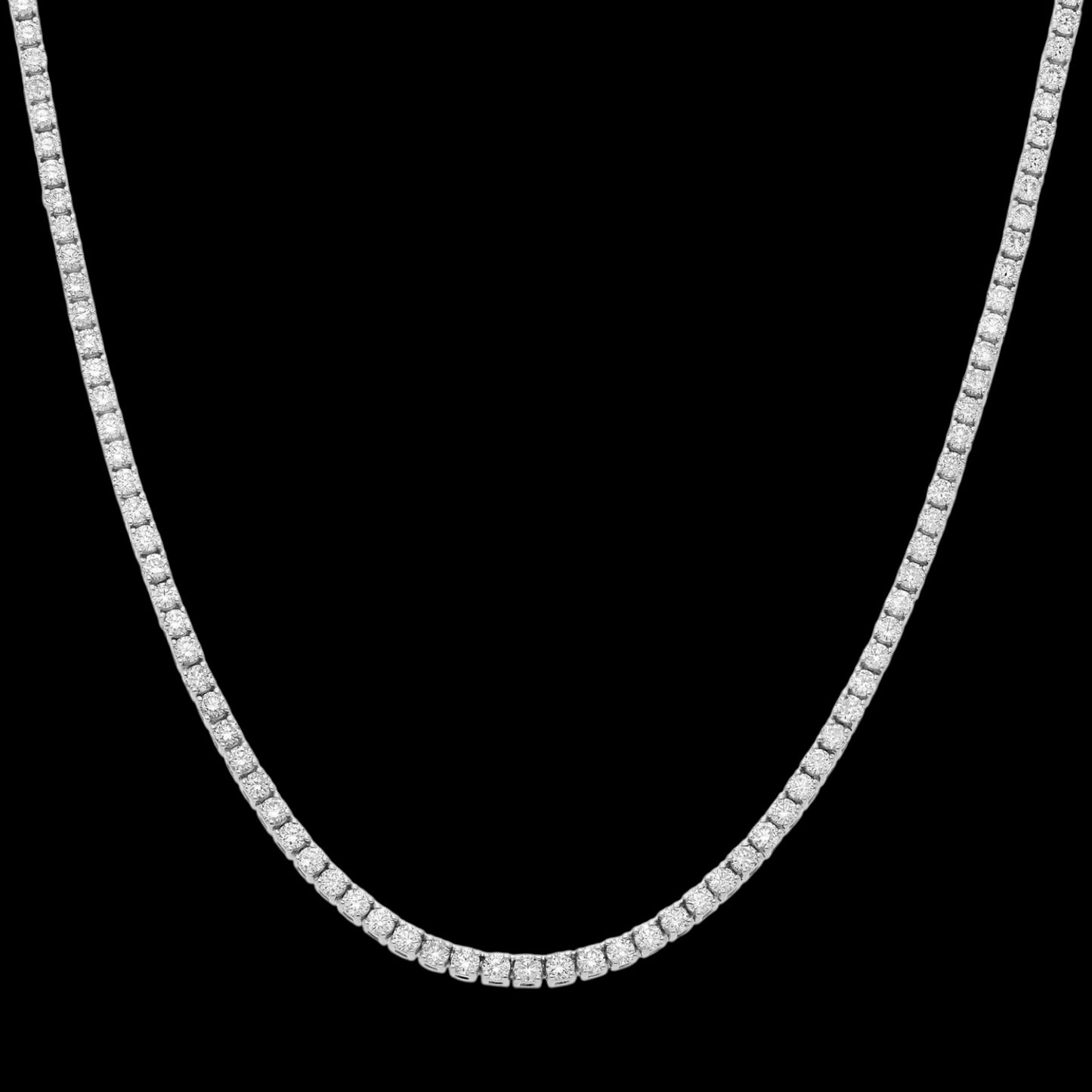 14K Yellow Gold Lab Grown Diamond Tennis Necklace
