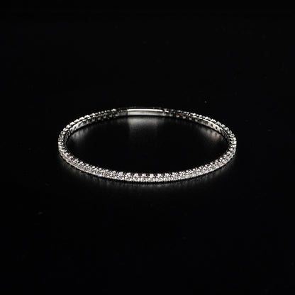 14k Yellow Gold Lab Grown Diamond Bangle Bracelet