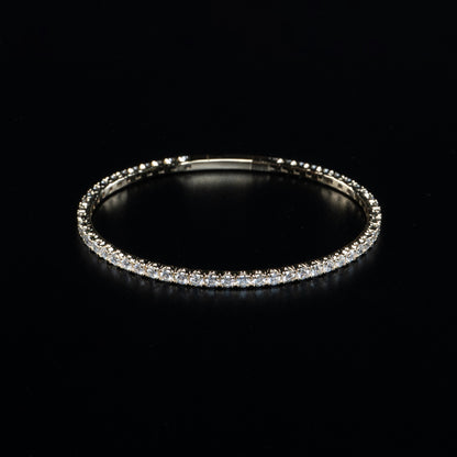 14k Yellow Gold Lab Grown Diamond Bangle Bracelet