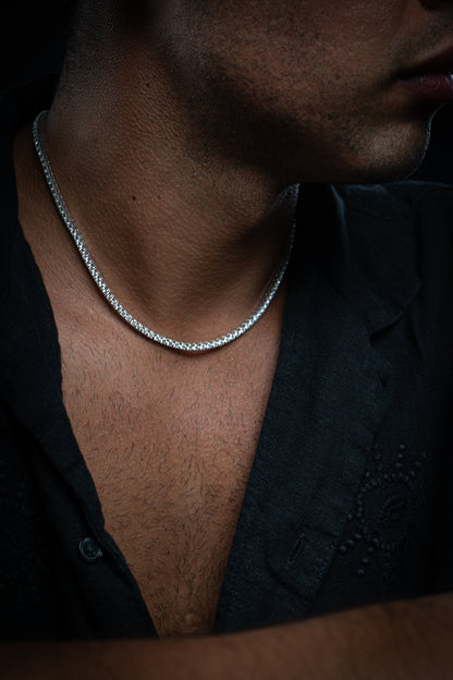 14K White Gold Lab Grown Diamond Tennis Necklace