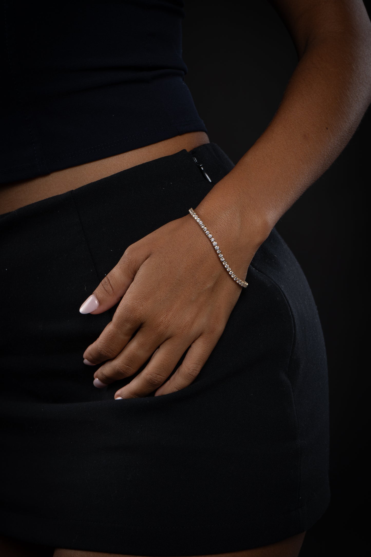 14k Yellow Gold Lab Grown Diamond Tennis Bracelet