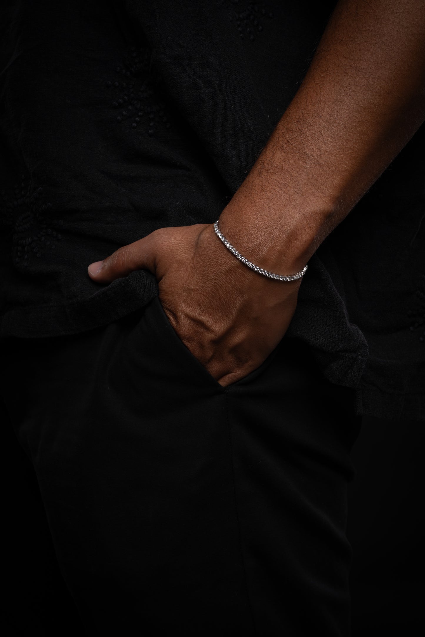 14k Yellow Gold Lab Grown Diamond Tennis Bracelet