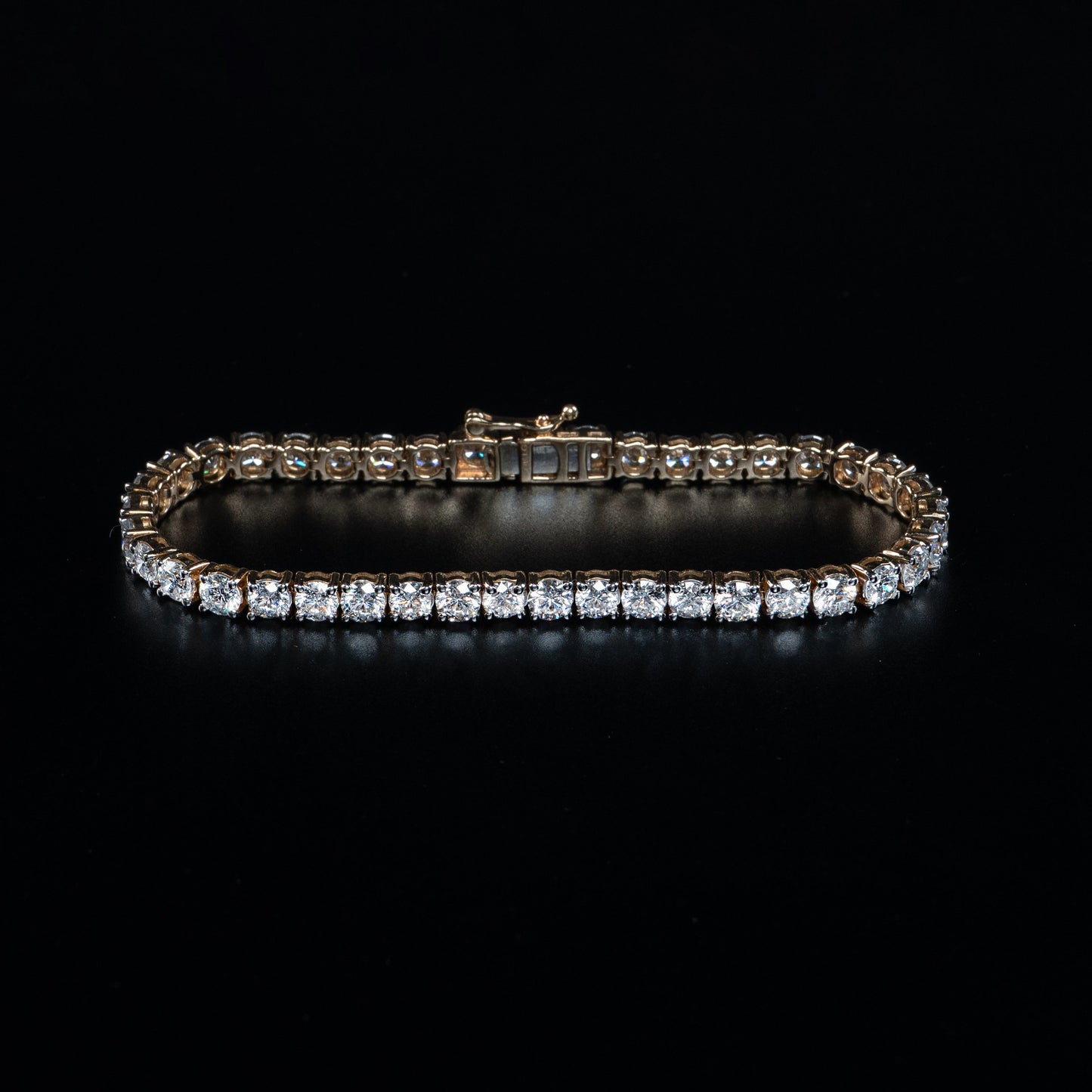 14k Yellow Gold Lab Grown Diamond Tennis Bracelet