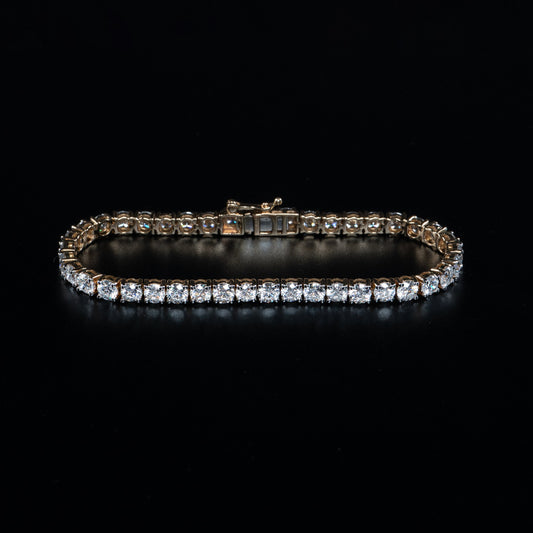 14k Yellow Gold Lab Grown Diamond Tennis Bracelet