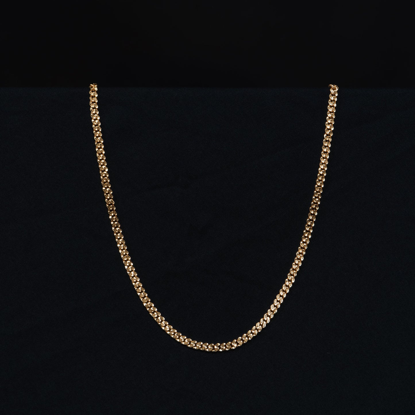 18k Yellow Gold Diamond Cut Cuban Necklace