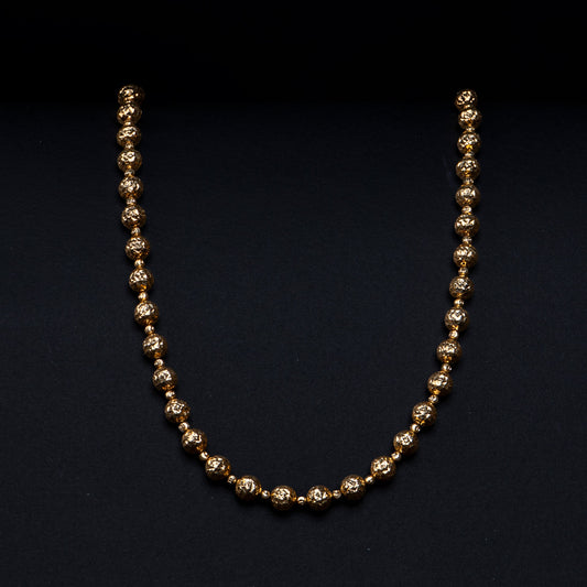 18k Yellow Gold Bead Necklace