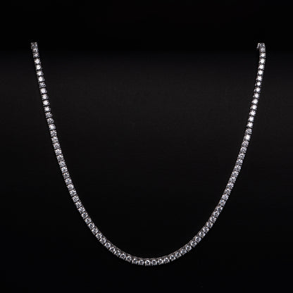 14K White Gold Lab Grown Diamond Tennis Necklace