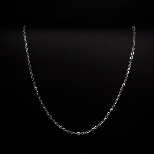 18k White Gold Rolo Necklace