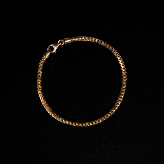 18k Yellow Gold Franco Bracelet