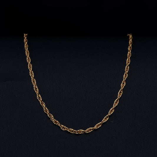 18k Yellow Gold Twisted Rope Necklace